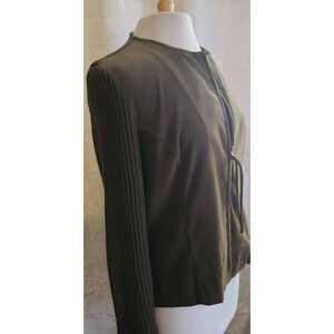 J8  Sag Harbor faux suade and sweater zip-up Jacket